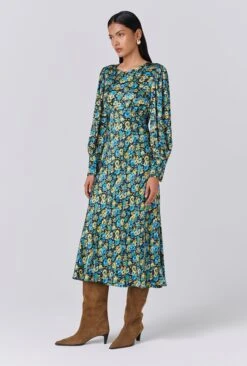 Fiona Satin Boat Neck Midi Dress 9 Fiona Satin Boat Neck Midi Dress -Ghost Fashion Store D11G033 Z02 33973 650px 964px