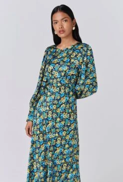 Fiona Satin Boat Neck Midi Dress 10 Fiona Satin Boat Neck Midi Dress -Ghost Fashion Store D11G033 Z02 33974 650px 964px