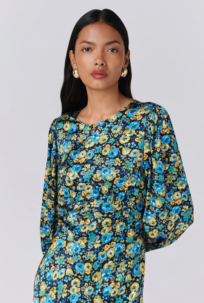 Fiona Satin Boat Neck Midi Dress 4 Fiona Satin Boat Neck Midi Dress - Image 2