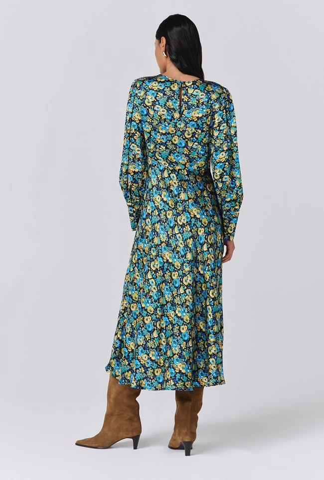 Fiona Satin Boat Neck Midi Dress 7 Fiona Satin Boat Neck Midi Dress - Image 5