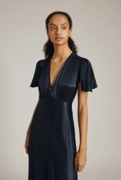 Delphine Satin Maxi Dress Navy -Ghost Fashion Store DF46CA K10 23059 650px 964px