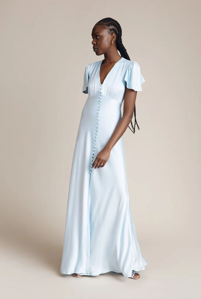 Delphine Satin Maxi Dress Pale Blue 3 Delphine Satin Maxi Dress Pale Blue