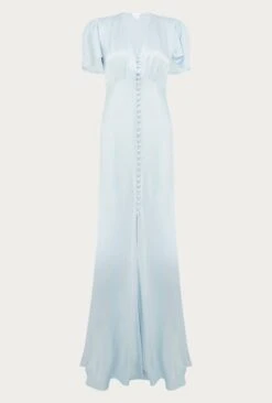 Delphine Satin Maxi Dress Pale Blue 12 Delphine Satin Maxi Dress Pale Blue -Ghost Fashion Store DF46CA K80 24048 650px 964px