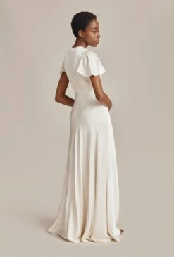 Delphine Satin Maxi Dress Ivory -Ghost Fashion Store DF46CA M12 21858 650px 964px