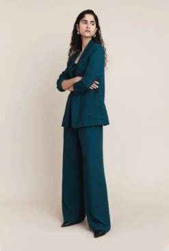 Wren Crepe Blazer Petrol Green -Ghost Fashion Store J05G002 K72 25917 650px 964px