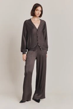 Mia Satin Bomber Jacket Dark Charcoal -Ghost Fashion Store J06G001 B21 28635 650px 964px