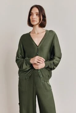 Mia Satin Bomber Jacket Thyme -Ghost Fashion Store J06G001 J96 28647 650px 964px