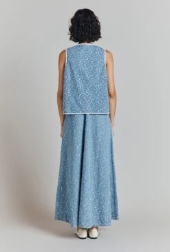 Juliet Embroidered Denim Waistcoat -Ghost Fashion Store J09G001 K93 31698 650px 964px