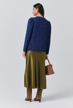 Zara Quilted Crepe Embroidered Button Through Jacket -Ghost Fashion Store J10G001 Z90 33772 650px 964px