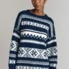 Sandia Round Neck Fairisle Jumper -Ghost Fashion Store K09G006 K10 32123 650px 964px