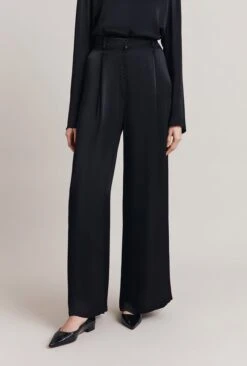 Nancy Satin Wide Leg Trousers -Ghost Fashion Store LP07G003 A01 30877 650px 964px