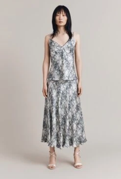 Kayla Snake Satin Top -Ghost Fashion Store LT08G001 Z13 30862 650px 964px