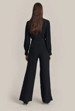 Olivia Crepe Wide Leg Jumpsuit Black -Ghost Fashion Store O07G002 A01 29246 650px 964px