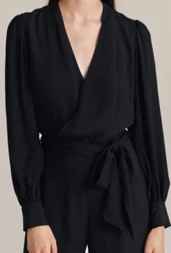 Olivia Crepe Wide Leg Jumpsuit Black -Ghost Fashion Store O07G002 A01 29565 650px 964px