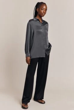 Imogen Satin Wide Leg Trouser Black -Ghost Fashion Store P06G003A A01 27045 650px 964px