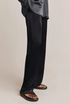 Imogen Satin Wide Leg Trouser Black -Ghost Fashion Store P06G003A A01 27046 650px 964px