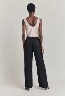 Imogen Satin Wide Leg Trouser Black -Ghost Fashion Store P06G003A A01 29920 650px 964px