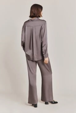 Imogen Satin Wide Leg Trouser Grey -Ghost Fashion Store P06G003A B03 28534 650px 964px