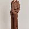 Imogen Satin Wide Leg Trouser Acorn -Ghost Fashion Store P06G003A D32 28529 650px 964px