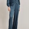 Aurora Satin Cargo Trousers Dark Denim -Ghost Fashion Store P06G005 K04 28564 650px 964px