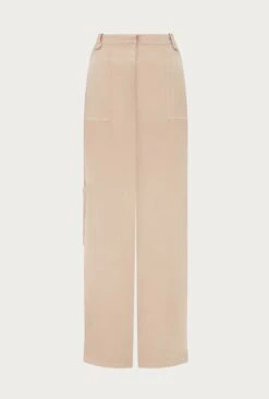 Aurora Satin Cargo Trousers Stone -Ghost Fashion Store P06G005 N04 27252 650px 964px