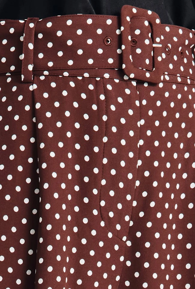 Clara Crepe Palazzo Trousers Delores Spot 6 Clara Crepe Palazzo Trousers Delores Spot - Image 4