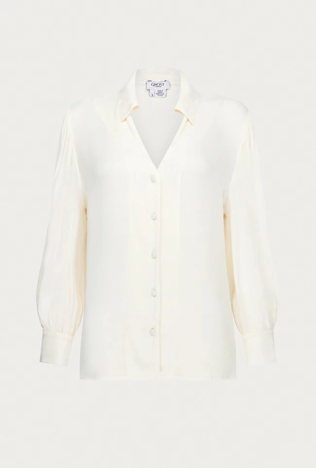 Ayla Crepe Blouse Ivory 7 Ayla Crepe Blouse Ivory - Image 5
