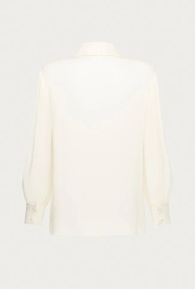 Ayla Crepe Blouse Ivory 8 Ayla Crepe Blouse Ivory - Image 6