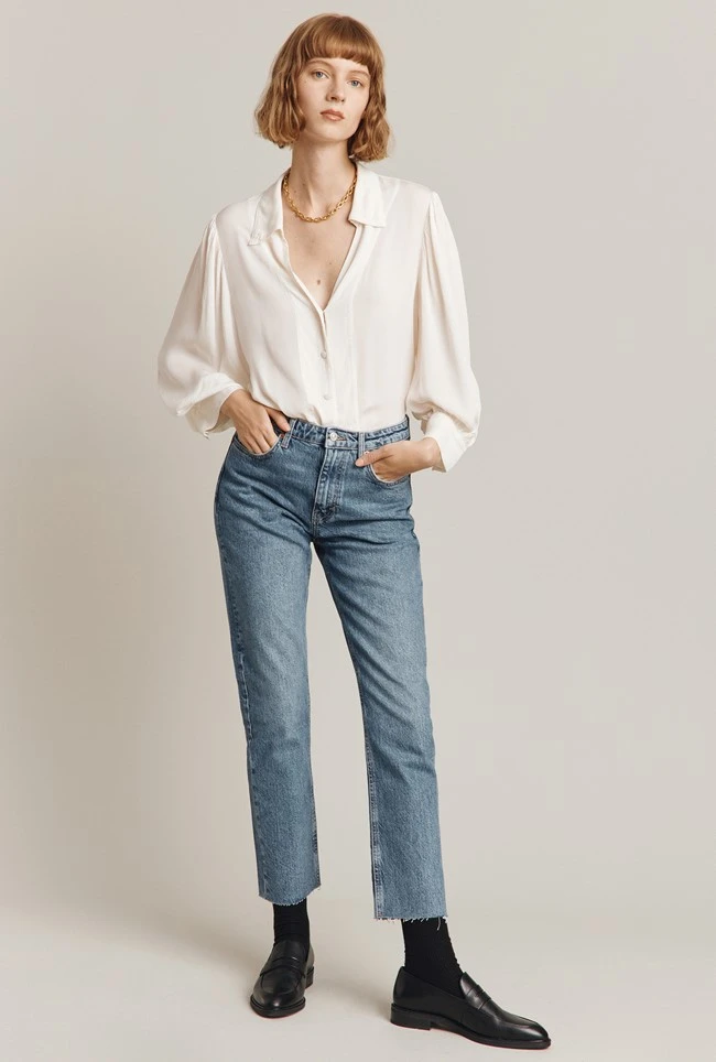 Ayla Crepe Blouse Ivory 6 Ayla Crepe Blouse Ivory - Image 4