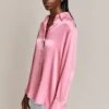 Ellie Satin Shirt Pink