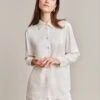 Ellie Satin Shirt Ivory -Ghost Fashion Store Q06G007A M12 28485 650px 964px