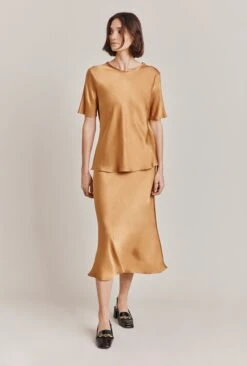 Ivy Satin Top Tobacco Brown -Ghost Fashion Store Q06G008A D33 28628 650px 964px