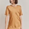 Ivy Satin Top Tobacco Brown