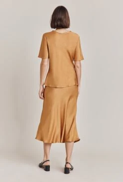 Ivy Satin Top Tobacco Brown -Ghost Fashion Store Q06G008A D33 28631 650px 964px