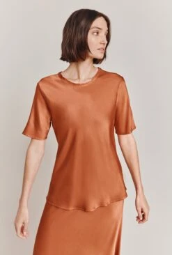 Ivy Satin Top Auburn -Ghost Fashion Store Q06G008A F24 28604 650px 964px