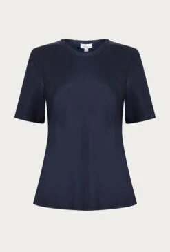 Ivy Satin Top Navy -Ghost Fashion Store Q06G008A K10 26540 650px 964px