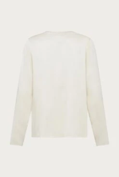 Efie Satin Long Sleeve Blouse Ivory -Ghost Fashion Store Q06G010 M12 27246 650px 964px