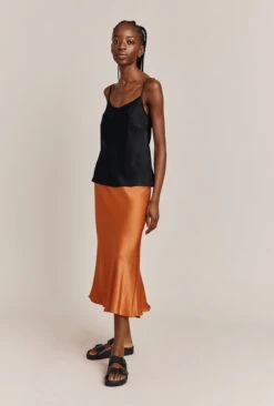 Jana Satin Cami Top Black -Ghost Fashion Store Q06G011 A01 26680 650px 964px