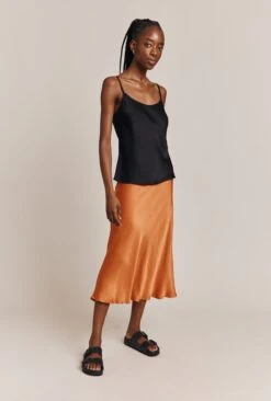 Jana Satin Cami Top Black -Ghost Fashion Store Q06G011 A01 26681 650px 964px