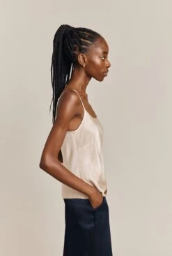 Jana Satin Cami Top Stone -Ghost Fashion Store Q06G011 N04 26699 650px 964px