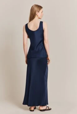 Margot Satin Top Navy -Ghost Fashion Store Q06G015 K10 27639 650px 964px