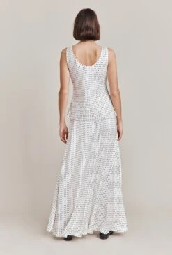 Margot Satin Top White Spot -Ghost Fashion Store Q06G020 Z70 28463 650px 964px