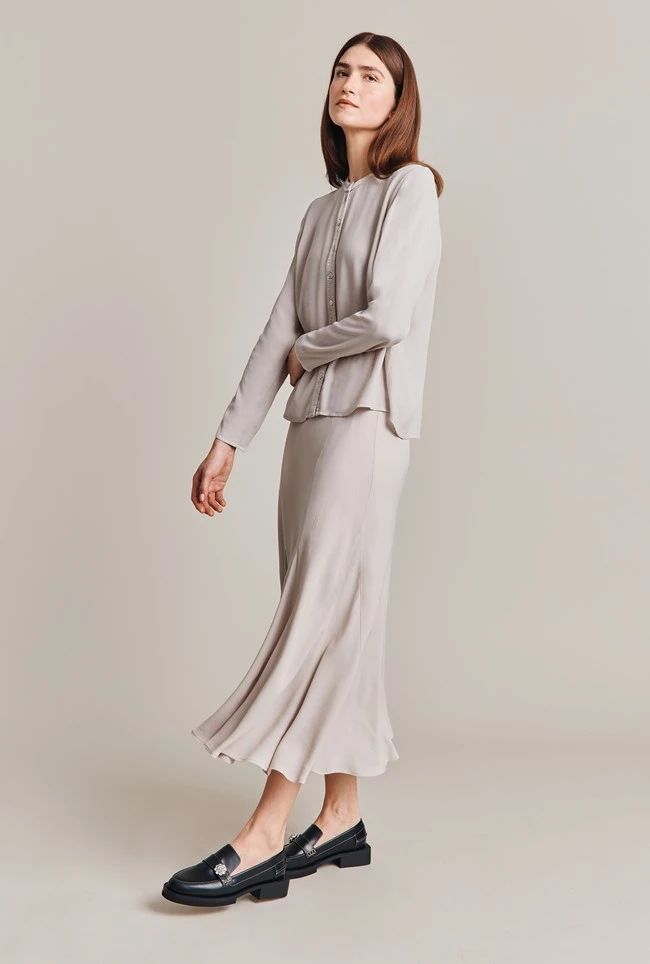 Alena Crepe Blouse Beige Pearly 6 Alena Crepe Blouse Beige Pearly - Image 4