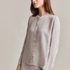 Alena Crepe Blouse Beige Pearly -Ghost Fashion Store Q07G001 N01 28522 650px 964px