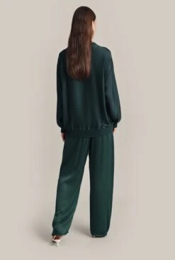 Grace Satin Sweatshirt Cedar -Ghost Fashion Store Q07G003 J21 29143 650px 964px