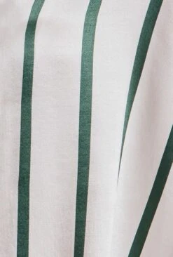 Amy Satin Long Sleeve Shirt Green Stripe -Ghost Fashion Store Q07G009 Z80 28988 650px 964px