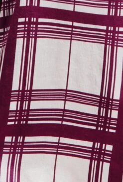 Amy Satin Long Sleeve Shirt Purple Check -Ghost Fashion Store Q07G009 Z84 28993 650px 964px