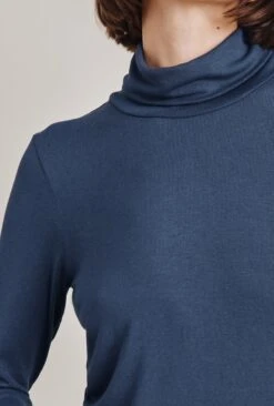 Fern Roll Neck Top Navy -Ghost Fashion Store Q07G010 K10 29014 650px 964px