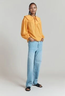 Daisy Jacquard Cotton Blouse -Ghost Fashion Store Q08G005 E04 31407 650px 964px