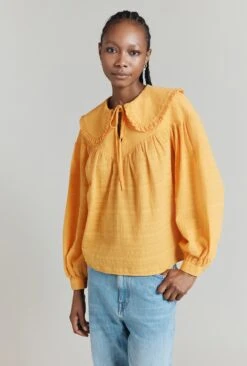 Daisy Jacquard Cotton Blouse -Ghost Fashion Store Q08G005 E04 31410 650px 964px